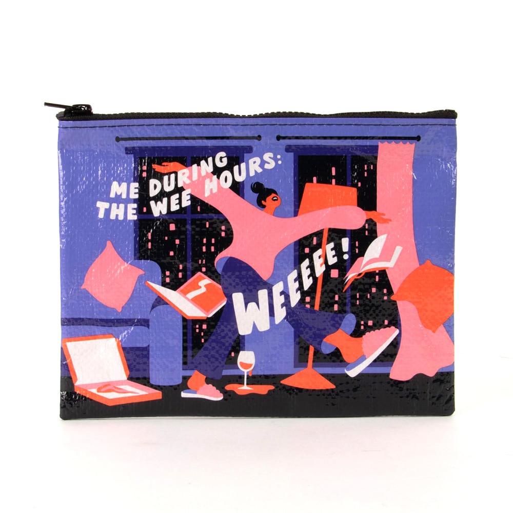 BlueQ, Pouch, Art & School, 7.25"x9.5", Zipper, The Wee Hours, 521174